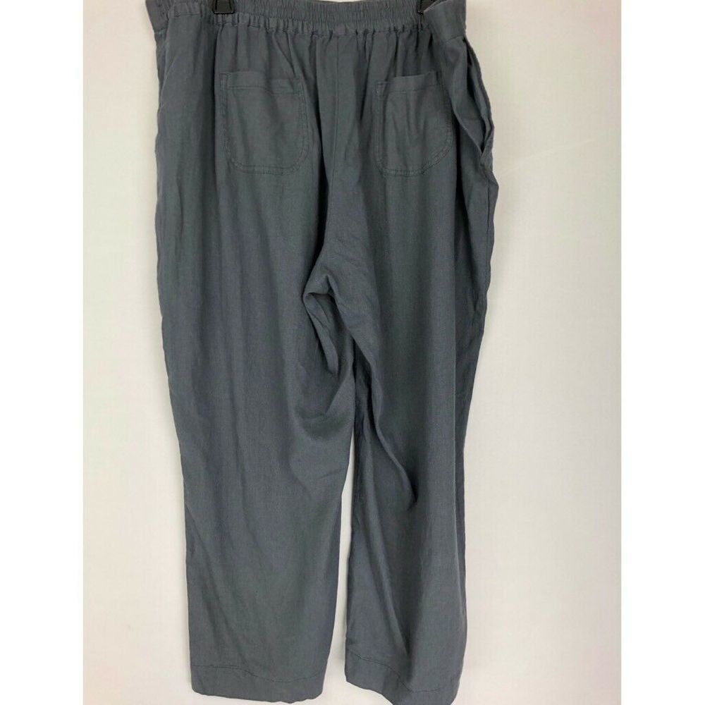 Caslon Wide Leg Cropped Linen Pants 2X - Picture 3 of 5